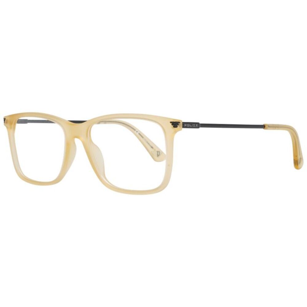 Police SPL747J 0568 Beige Eyeglasses Men Yellow Frames For Men